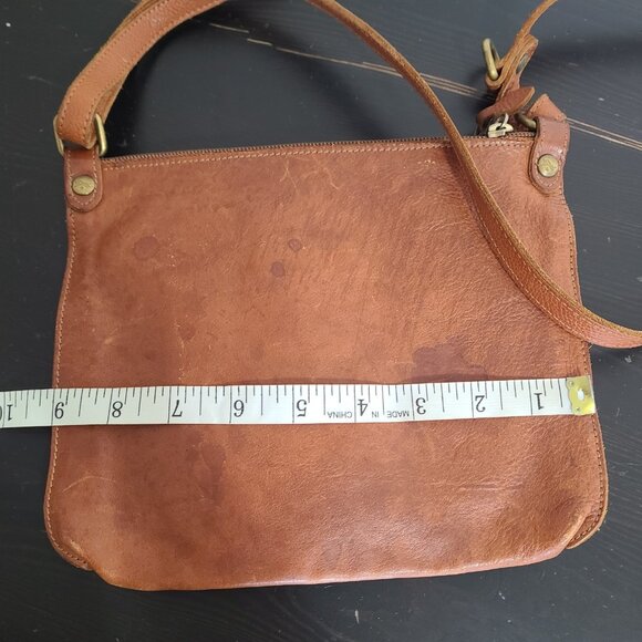 IL BISONTE Shoulder Crossbody Bag Leather Brown - Picture 6 of 11